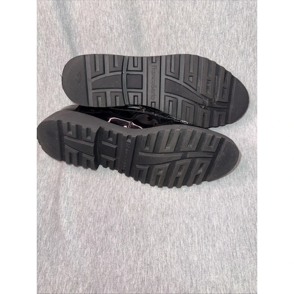 Franco Sarto Women's Patent Loafers Black Slip On Comfort Shoes Size 7.5